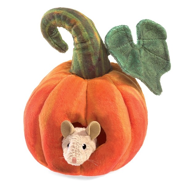 Folkmanis Mouse In Pumpkin Puppet