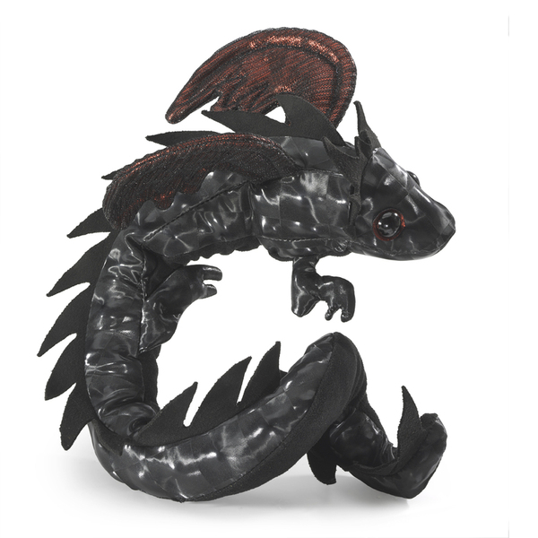 Folkmanis Midnight Wrist Dragon Puppet
