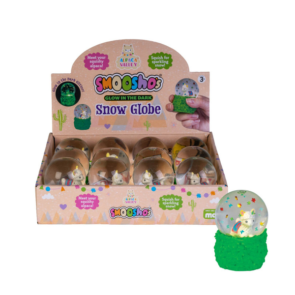 Smooshos Snow Globe Glow In Dark- Alpaca