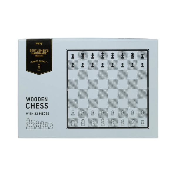 Gentlemen's Hardware Wooden Chess Acacia Wood