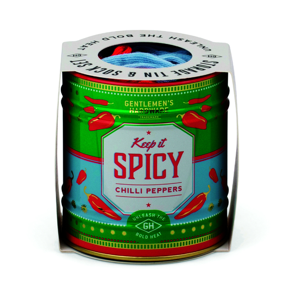 Gentlemen's Hardware Socks in a Can Chillies