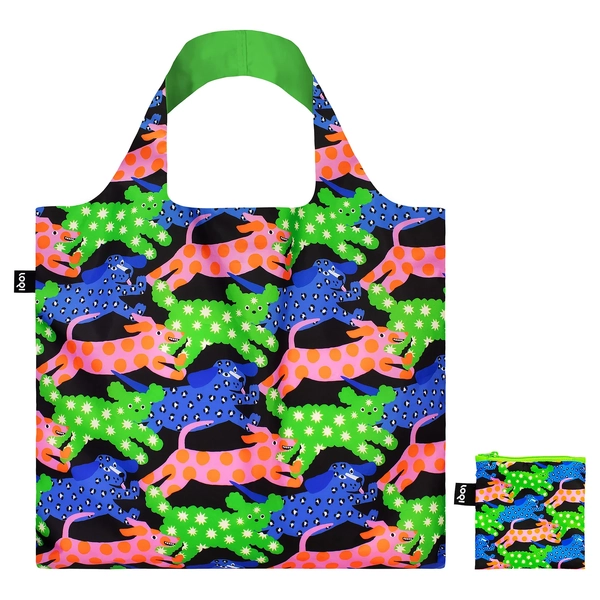 LOQI Reusable Shopping Bag - Glitter Power Dogs
