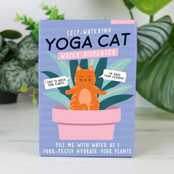 Yoga Cat Plant Self- Watering Water Dispenser