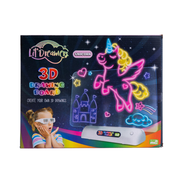 Lil'Dreamer 3D Illuminate Draw Board Unicorn