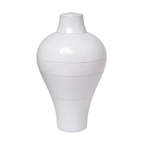 ibride Ming Acqua Stackable Melamine Dinner Set (White and Green)