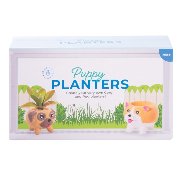Paint Your Own Puppy Planters Set of 2