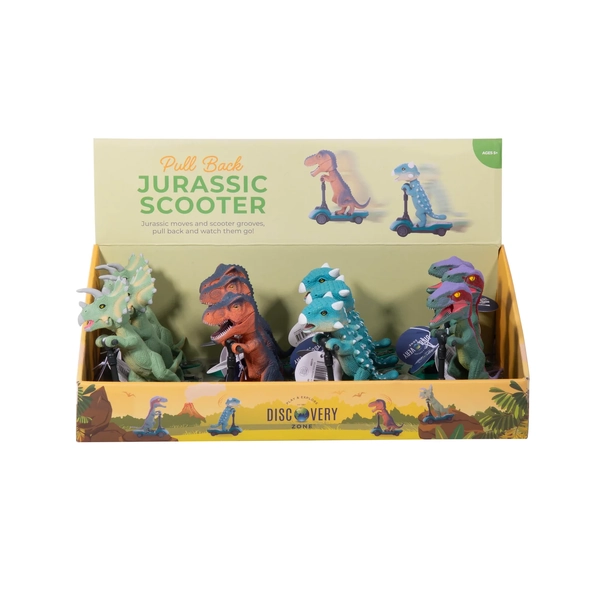 Discovery Zone Pull - Back Jurassic Scooter (4 Assorted)