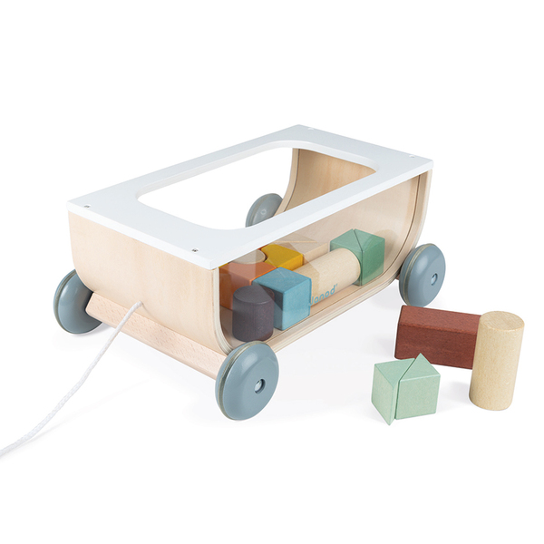 Janod Cocoon Cart with Blocks