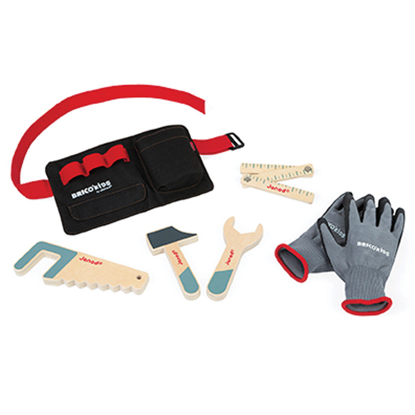 Janod BricoKids DIY Tool Belt and Gloves Set