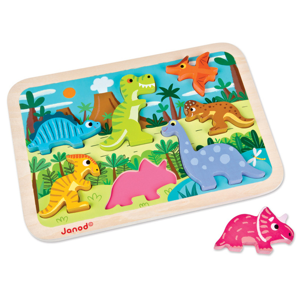 Janod Dinosaur Chunky Puzzle (Wood)
