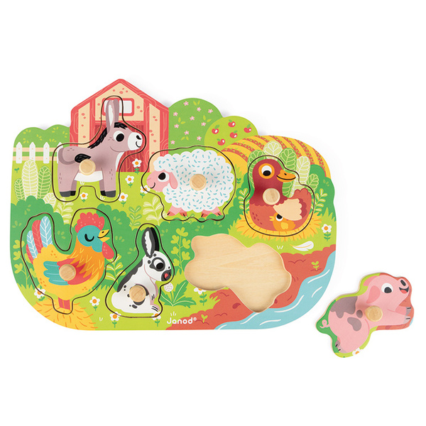 Janod Farm Peg Puzzle