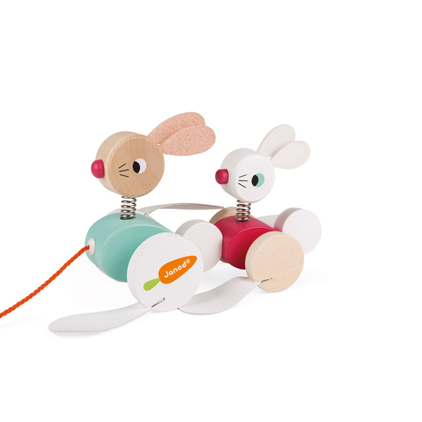 Janod Pull Along Rabbits ( wood )