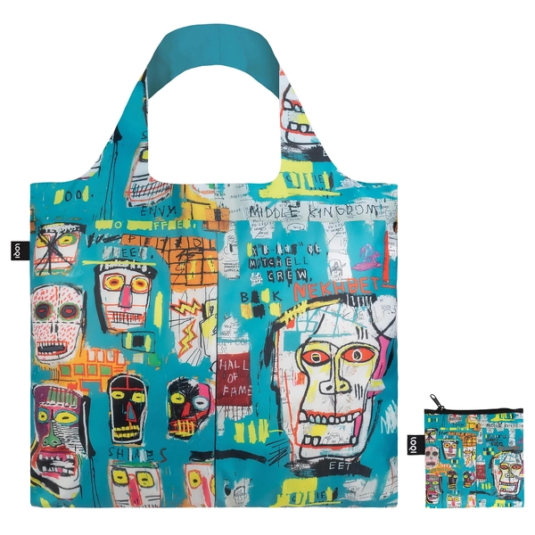 LOQI Reusable Shopping Bag Jean Michel Basquiat Skull