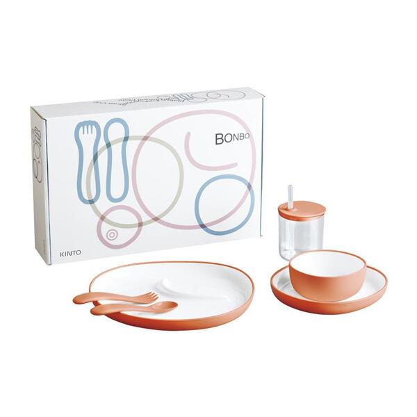 Kinto BONBO Children's Tableware Set of 6 Orange