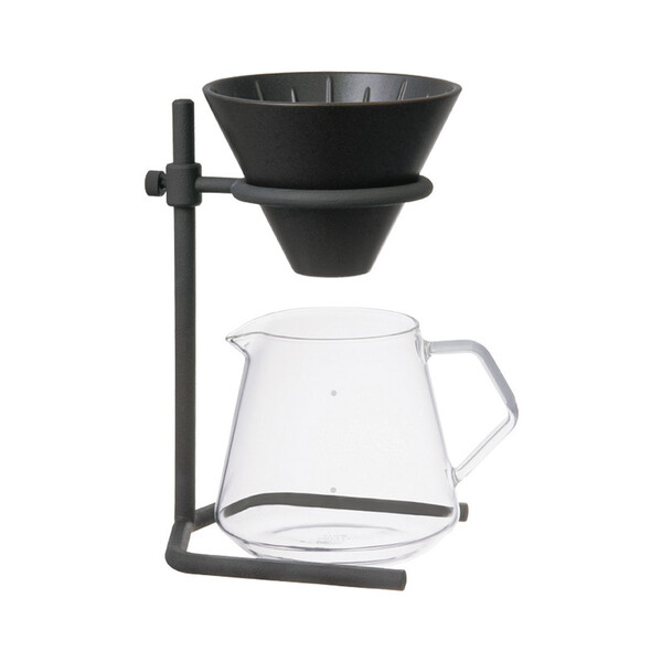 Kinto Slow Coffee Style Brewer Stand Set 4 Cups Black