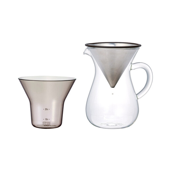 Kinto Slow Coffee Style Coffee Carafe Brew Set 300ml Stainless Steel Filter