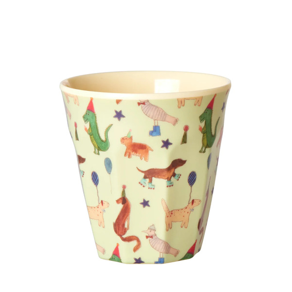 RICEMelamine Kids cup Animal Print Green