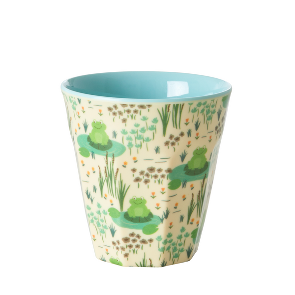 RICE Melamine Kid's Cup Frog Print Small