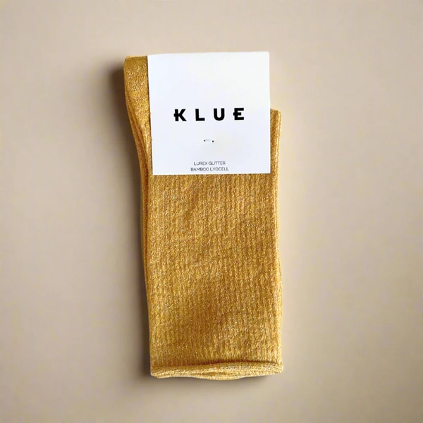 KLUE Glitter Lurex Socks Mustard