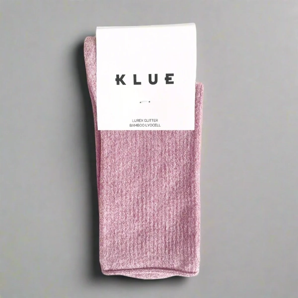 KLUE Glitter Lurex Socks Pink