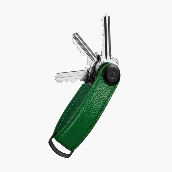 Orbitkey Pebbled Emerald Leather Key Organiser