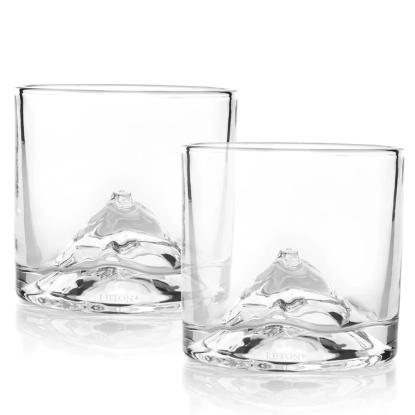 Liiton Mt Fuji Whiskey Glasses Set Of 2