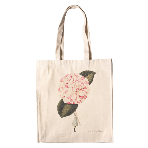 Laura Stoddart Camellia In Bloom Heavyweight Cotton Bag 39cm x 42.5cm
