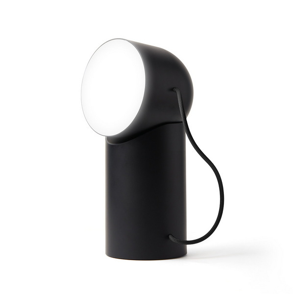 Lexon Orbe Portable LED Lamp with moving head Black