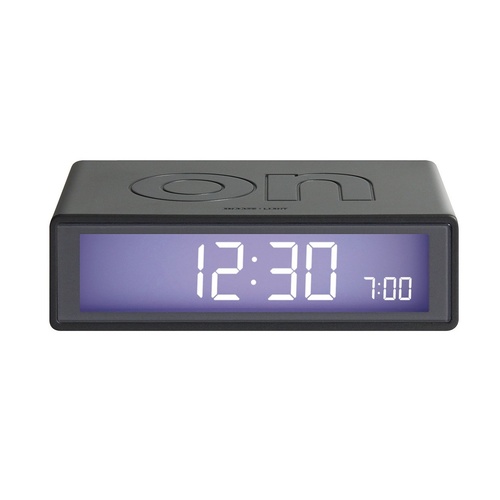 Lexon Flip Clock Metallic Gunmetal