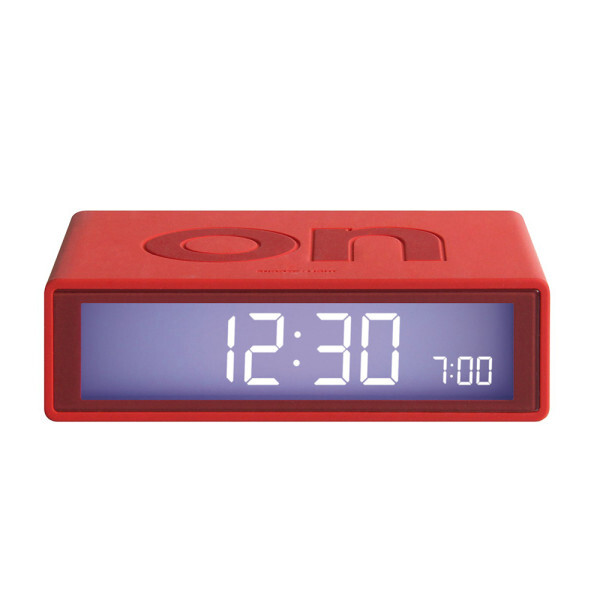 Lexon Flip Clock Red