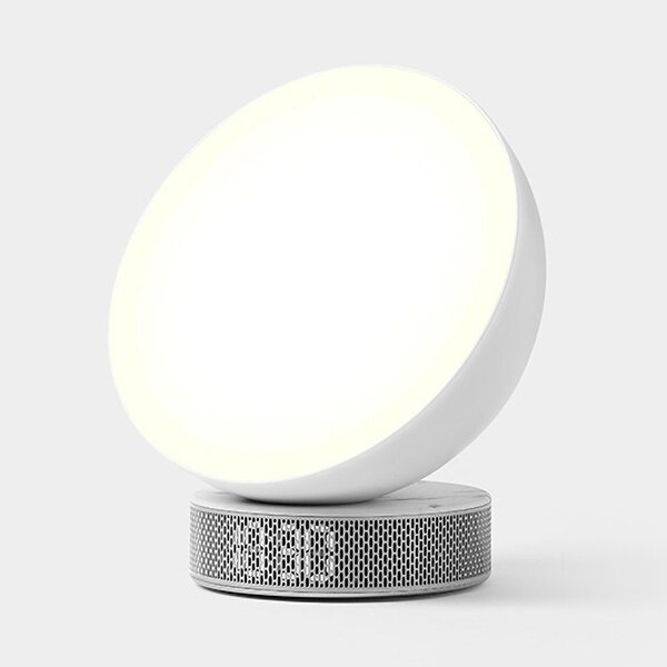 Lexon Miami Sunrise Wake Up Light/Alarm Aluminium/White Marble