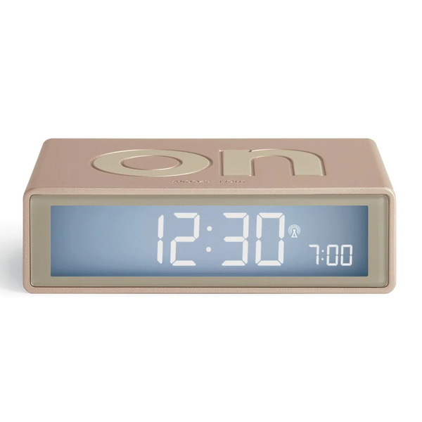 Lexon Flip Clock Reversible LCD Alarm Clock Soft Gold