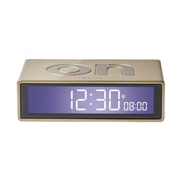 Lexon Flip Clock Metallic Light Gold