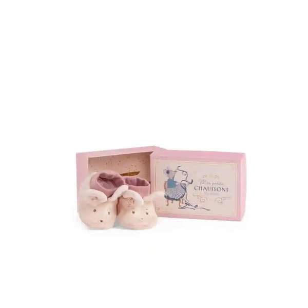 Moulin Roty Ecole des Danse Mouse Baby Slippers