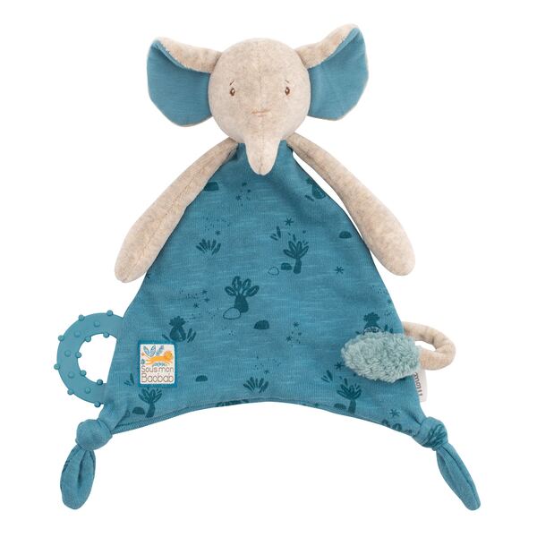 Moulin Roty Sous mon Baobab Elephant Pacifier Comforter