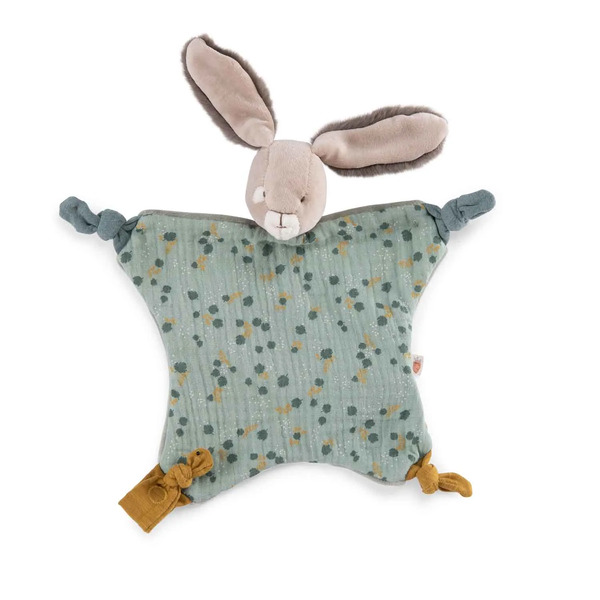 Moulin Roty Trois Petits Lapins Sage Rabbit Comforter