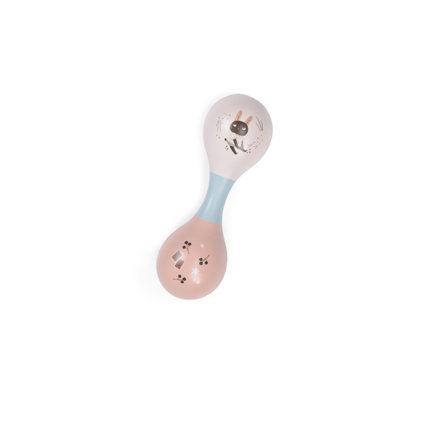Moulin Roty Apres La Pluie Double Ended Maracas - Dusty Pink