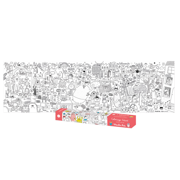 Moulin Roty Les Schmouks Giant Colouring Poster