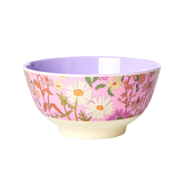 RICE Melamine Bowl with Daisy Dearest Print Medium