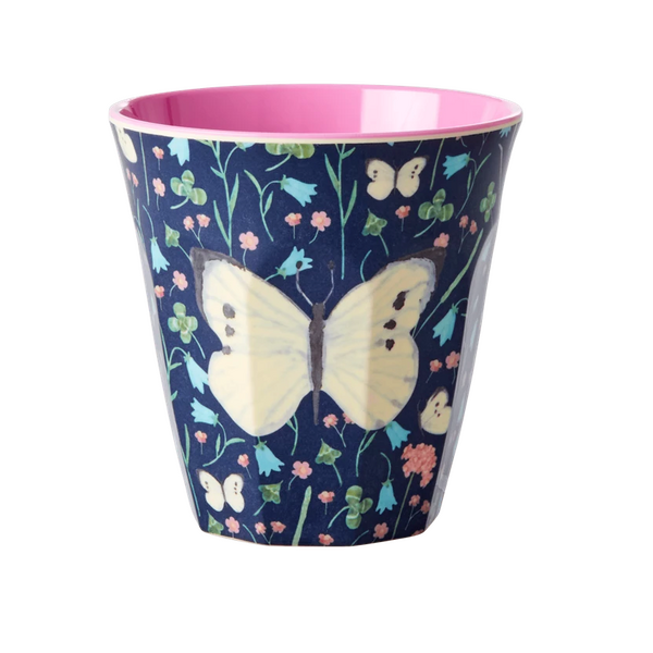 RICE Melamine Cup Sweet Butterfly Blue