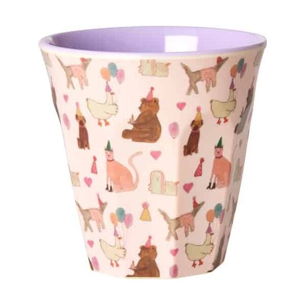 RICE Melamine Cup Animal Print lavender
