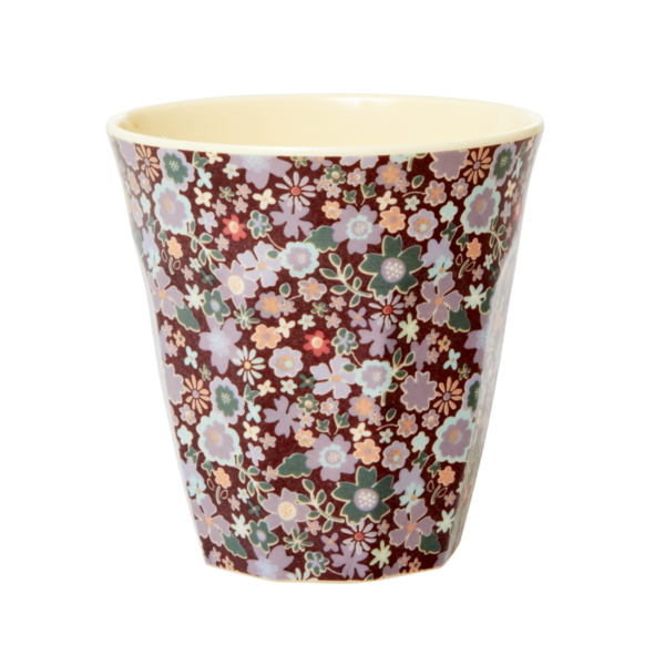 RICE Melamine Cup with Fall Floral Print Medium