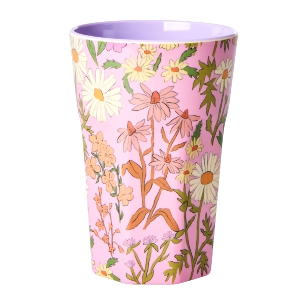 RiCE Melamine Cup Daisy Dearest Print Tall