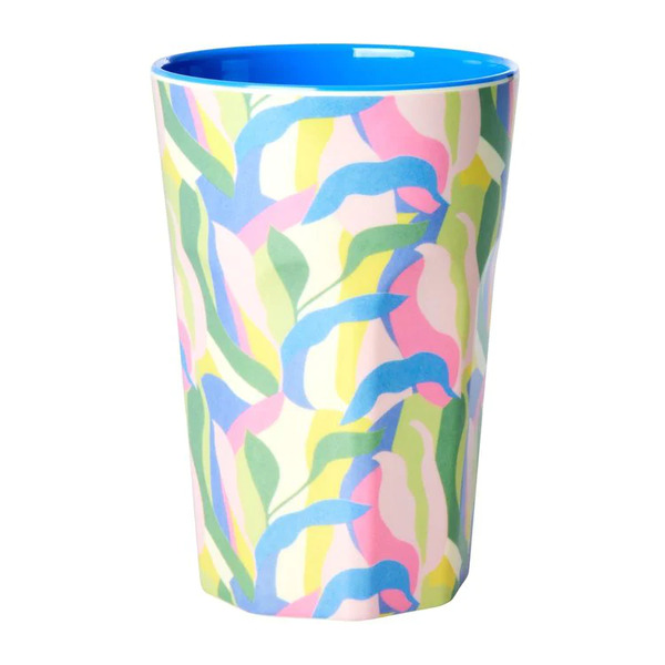 RICE Melamine Cup with Jungle Fever Print Two Tone Tall