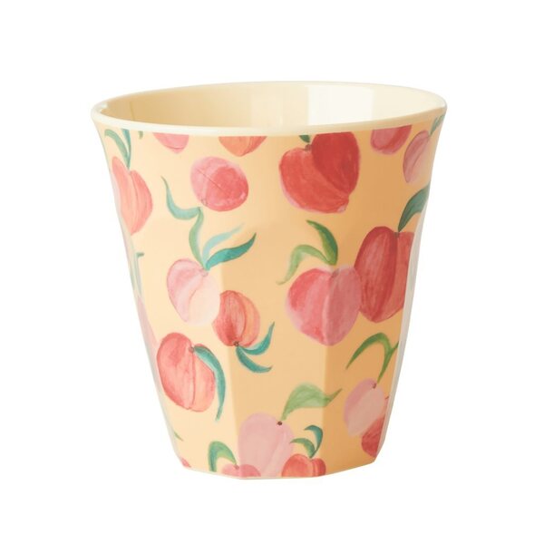 RICE Melamine Cup with Peach Print Medium