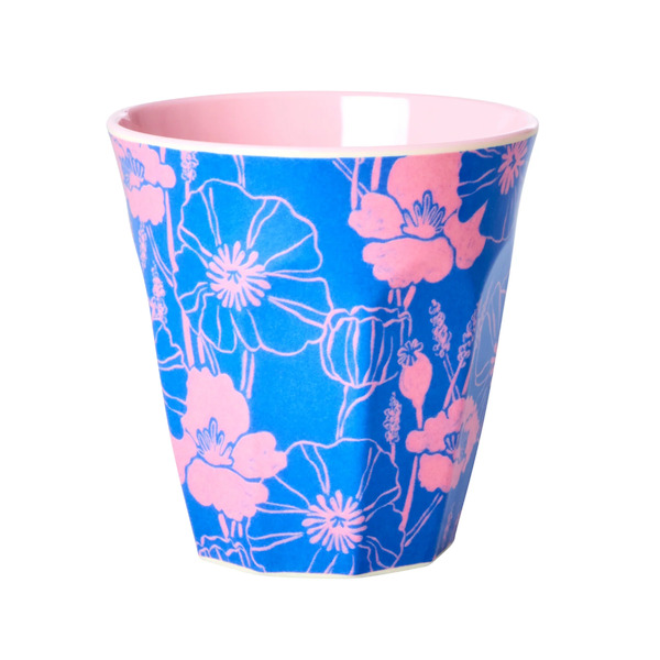 RICE Melamine Cup Poppies Love Print