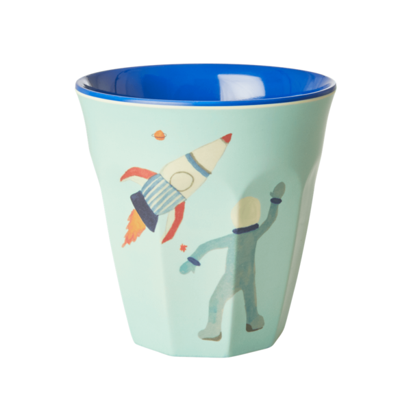 RICE Melamine Cup Two Toned Space Print Medium
