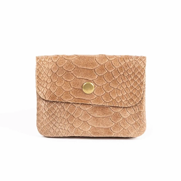 Maison Fanli Coin Purse- Snake Beige