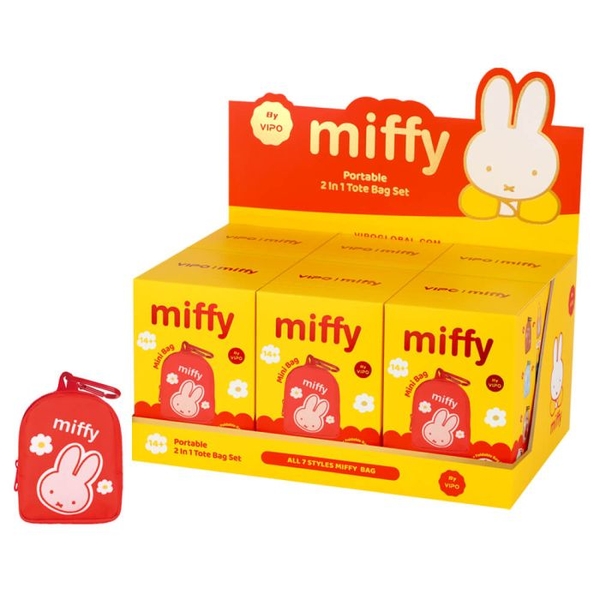 Miffy Blind Box : Miffy Portable 2 in 1 Tote Bag Keychain Set