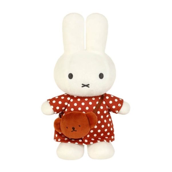 Miffy Brown Polka Dots Dress with Boris Bag Soft Toy